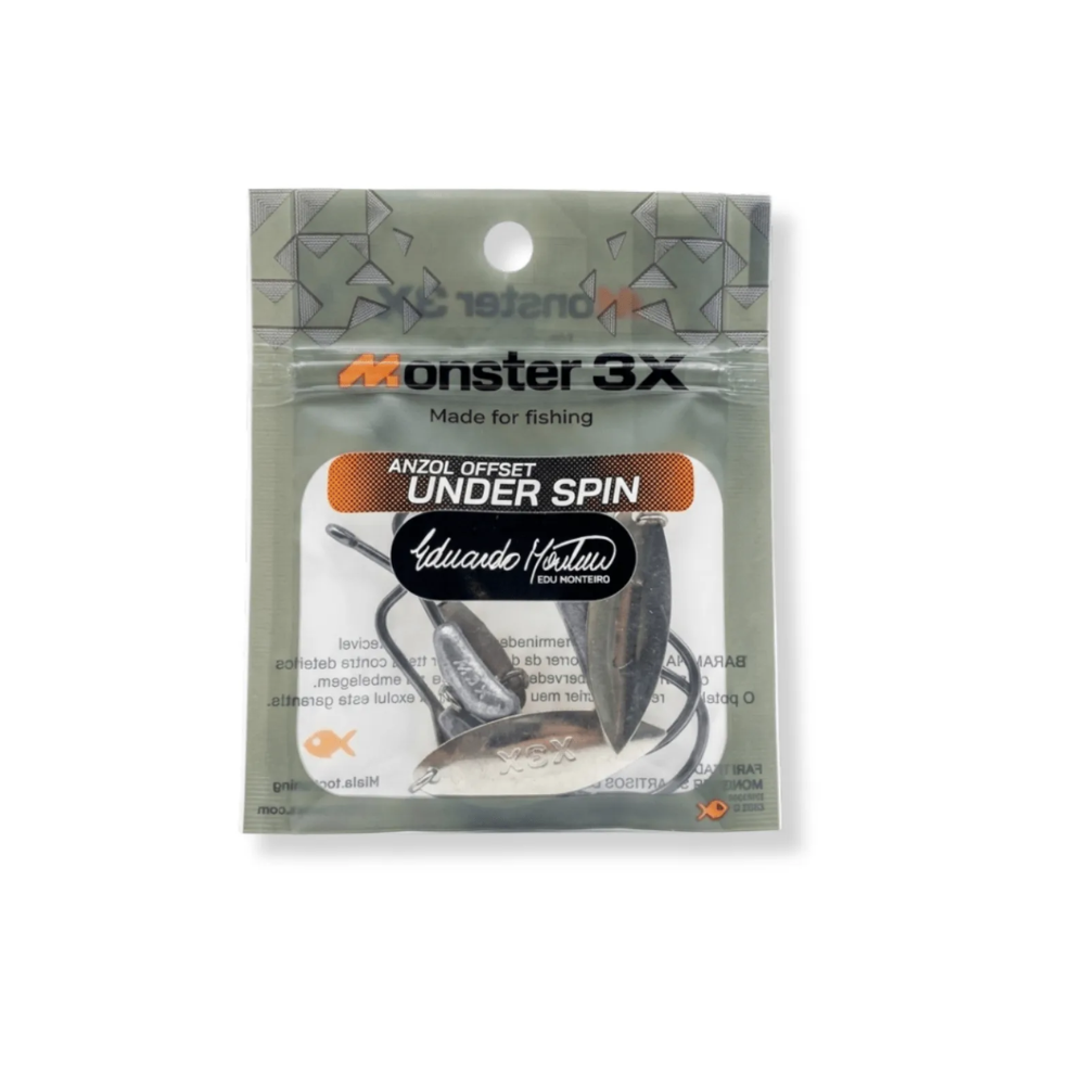 MONSTER 3X ANZOL OFFSET LASTREADO UNDER SPIN PRO 10 7,5GR 2U