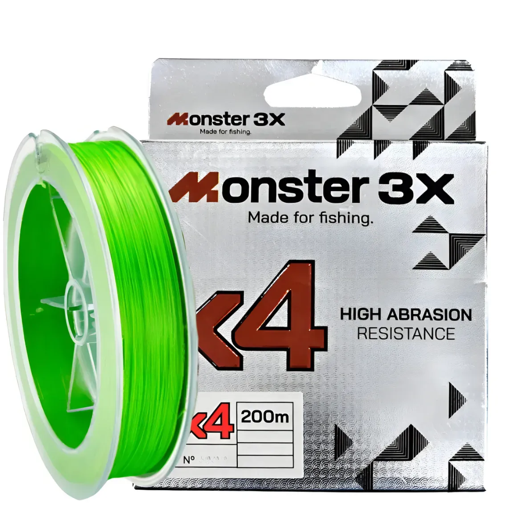 MONSTER 3X LINHAS DE MULTIFILAMENTO X4  14mm 10IB 200 mt