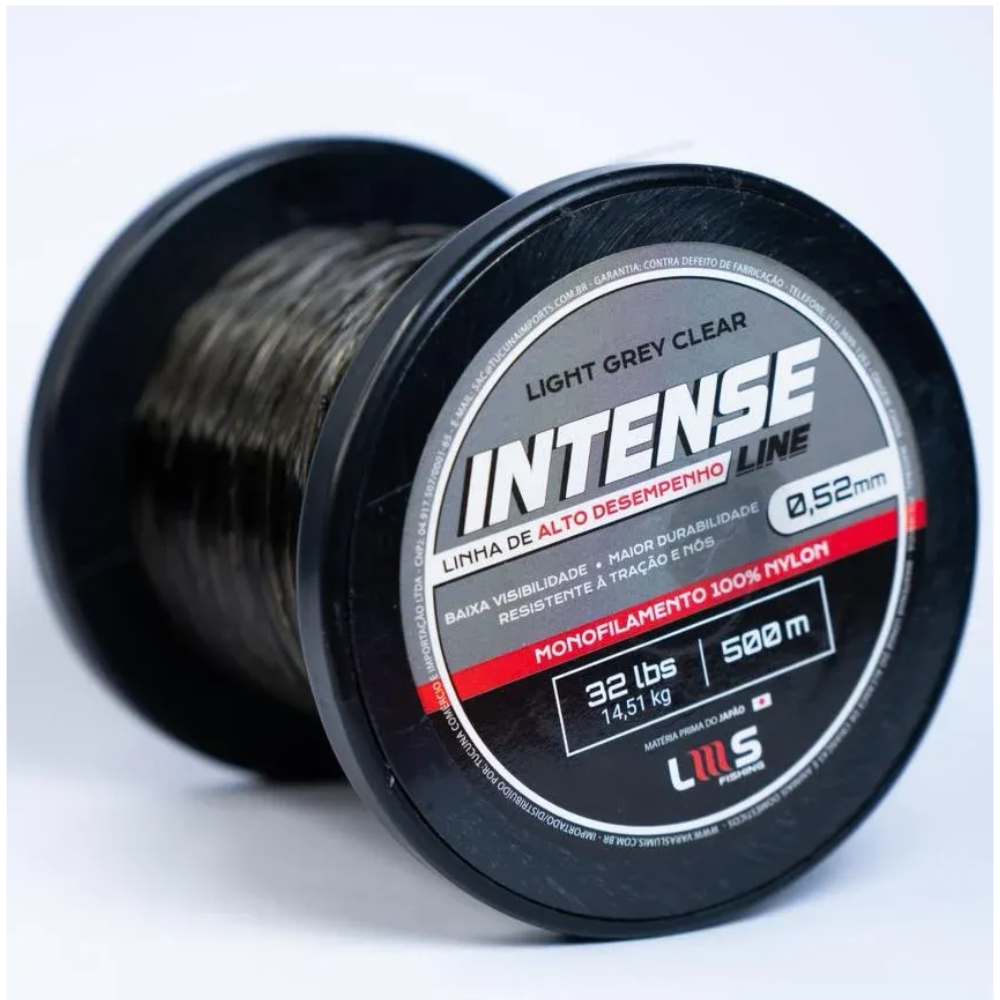 LMS INTENSE LINHA 15LB 6,80KG 0,33MM 500M CINZA