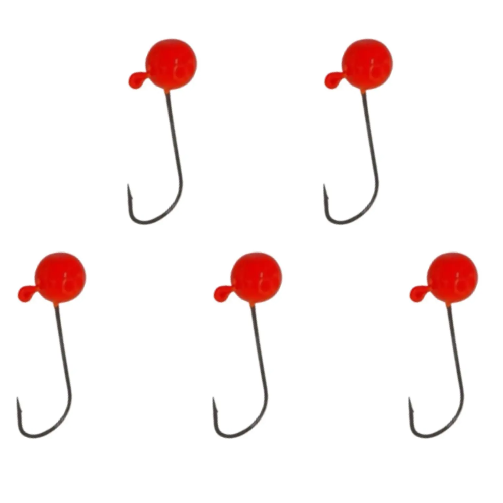 CHUMBADA ANZOL JIG HEAD 3/0 90° FACETADO 5G VERMELHO 5UN