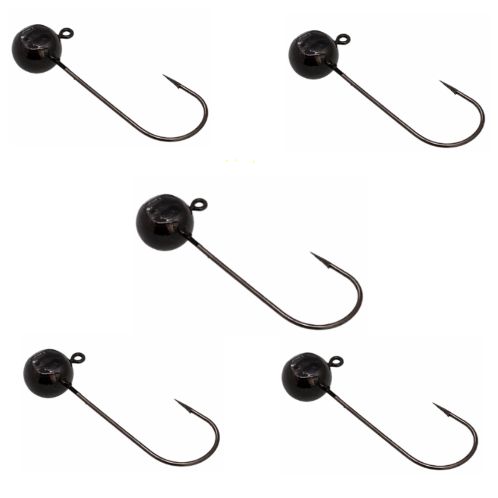 KIT CHUMBADA ANZOL JIG HEAD 1/0 90 FACET 5G PRETA 5UN