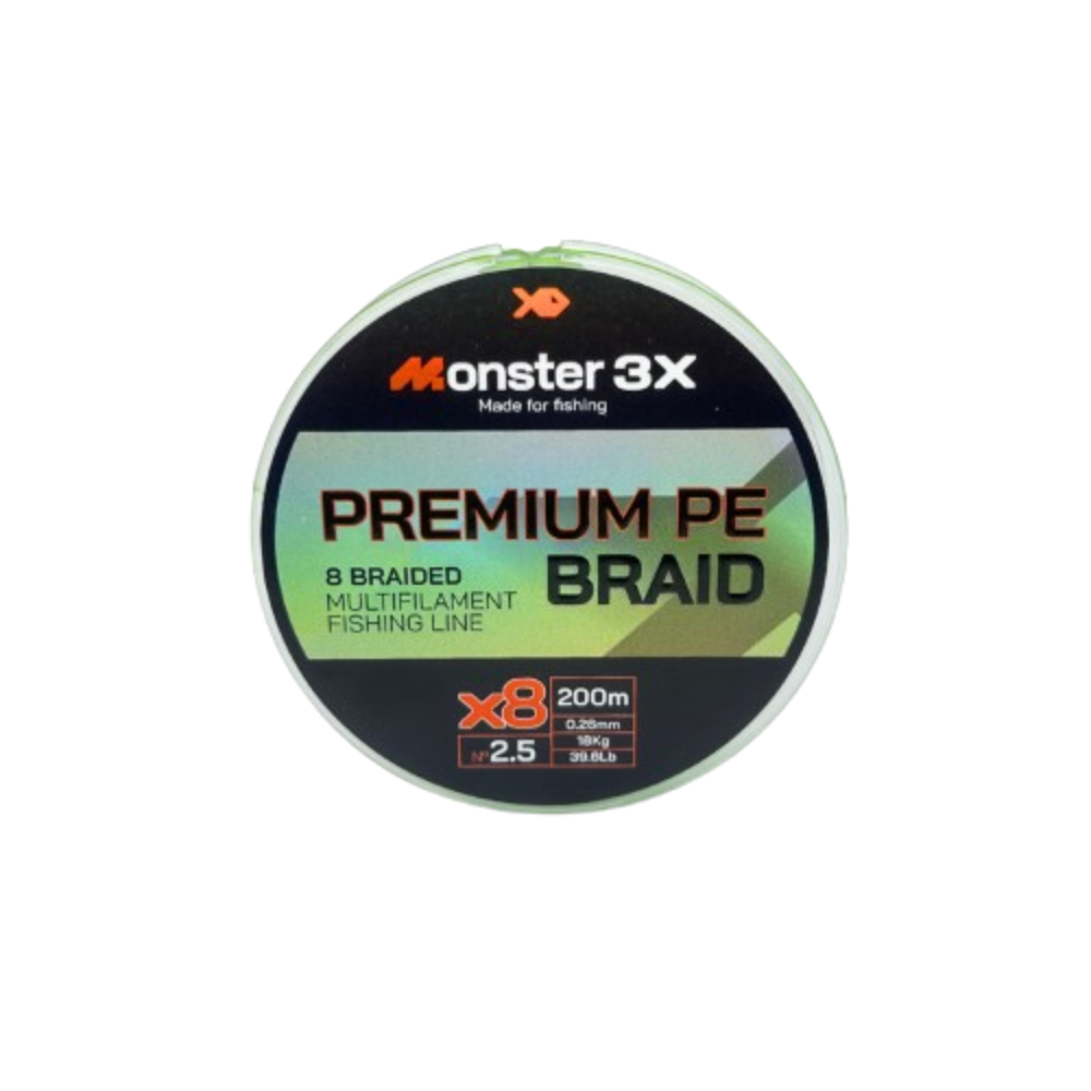 MONSTER 3X LINHA MULTI X8 PREMIUM 2.5 26mm 18kg 39.6lbs 200M