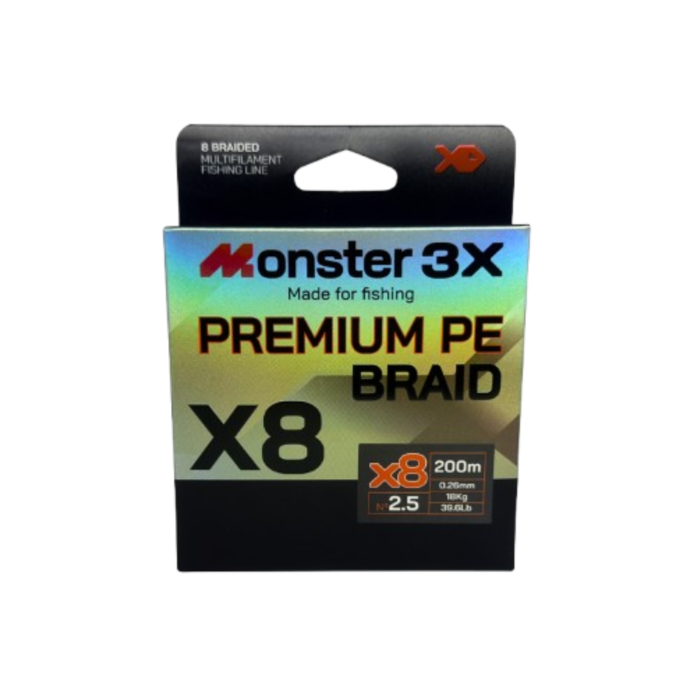 MONSTER 3X LINHA MULTI X8 PREMIUM 2.5 26mm 18kg 39.6lbs 200M