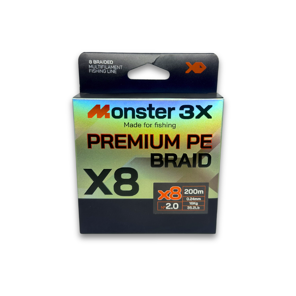MONSTER 3X LINHA MULTI X8 PREMIUM 2 24mm 16kg 35.2lbs 200M