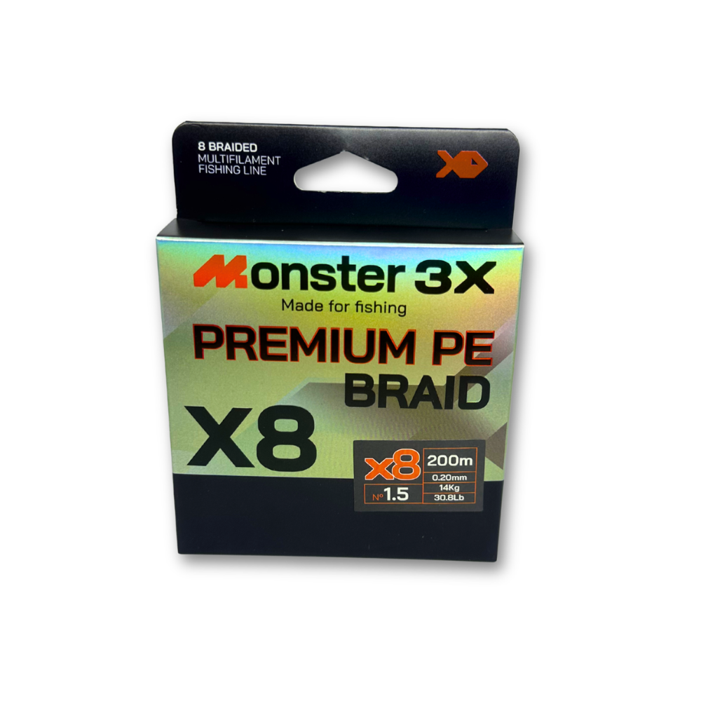 MONSTER 3X LINHA MULTI X8 PREMIUM 1.5 20mm 14kg 30.8lbs 200M