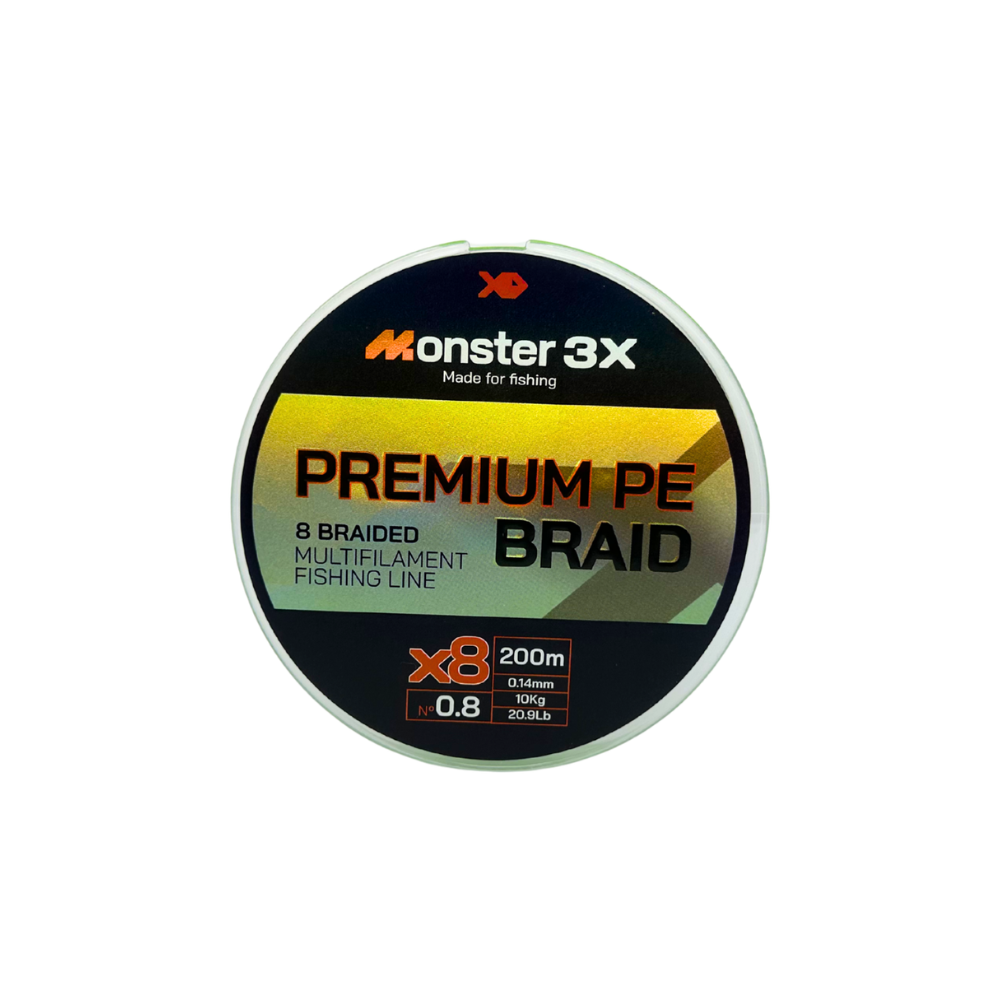 MONSTER 3X LINHA MULTI X8 PREMIUM 0.8 14mm 10kg 20.9lbs 200M