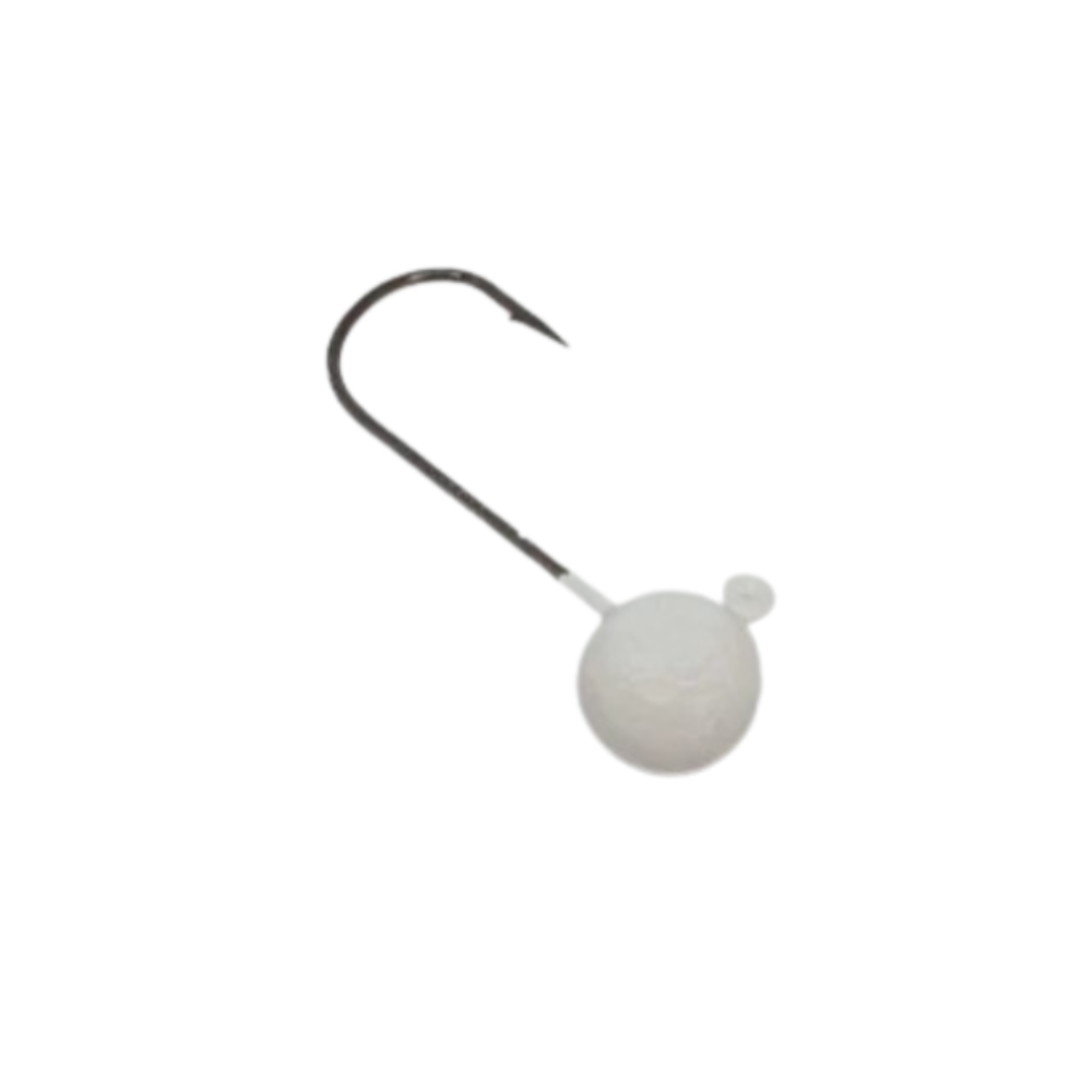 CHUMBADA ANZOL JIG HEAD 1/0 90° FACETADA 5G BRANCO