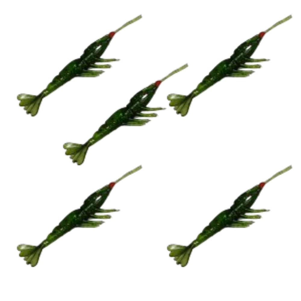 KIT PIRATAS FISHING REALITY COR VERDE 7,5CM 5UN