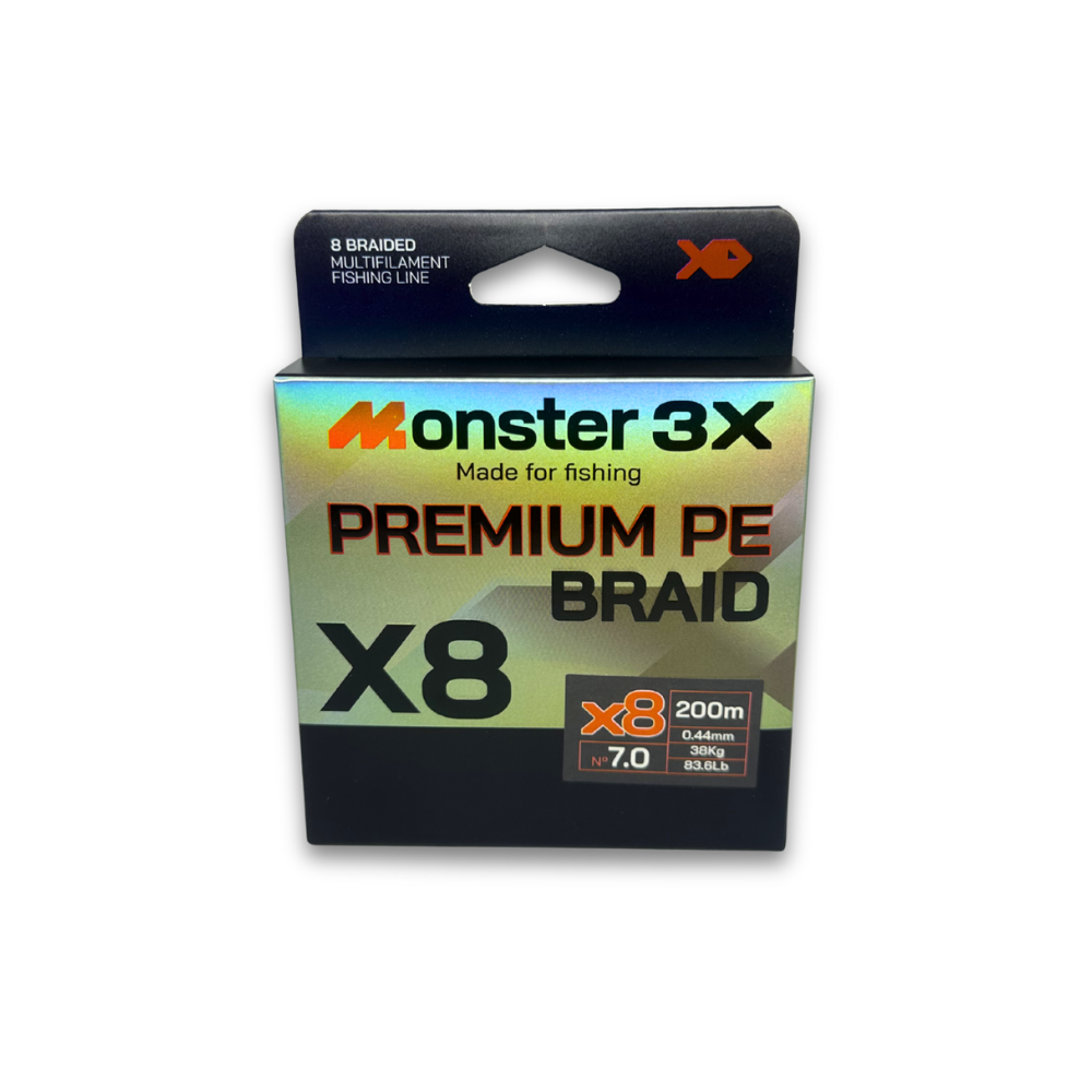 MONSTER 3X LINHA MULTI X8 PREMIUM 7 44mm 38kg 83.6lbs 200M