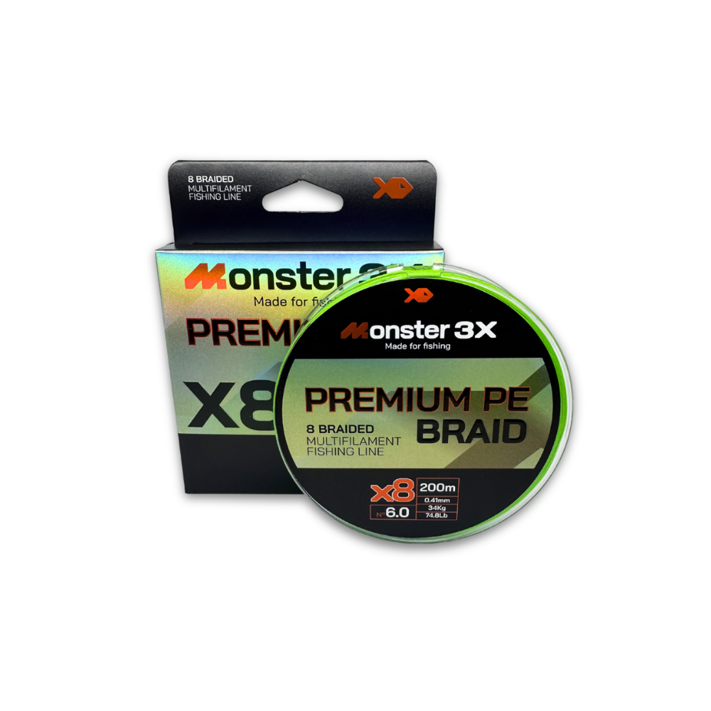 MONSTER 3X LINHA MULTI X8 PREMIUM 6 41mm 34kg 74.8lbs 200M