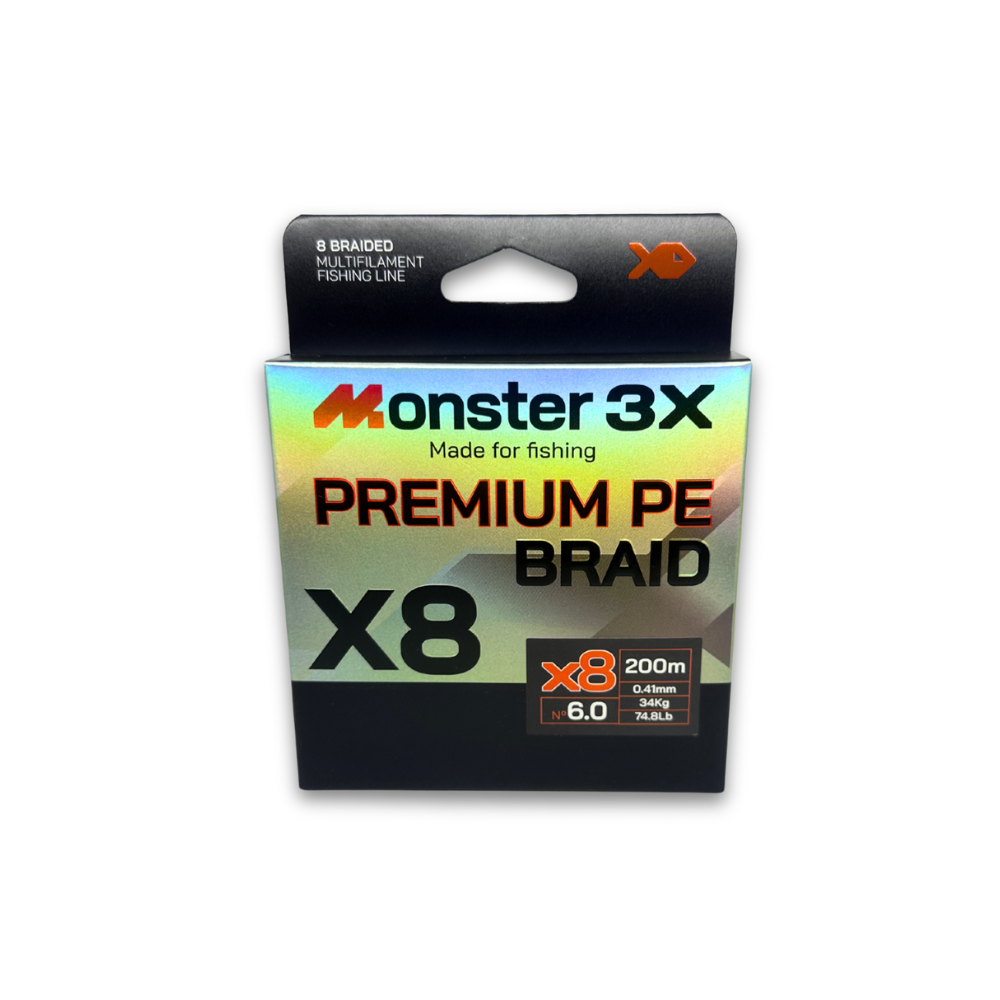 MONSTER 3X LINHA MULTI X8 PREMIUM 6 41mm 34kg 74.8lbs 200M
