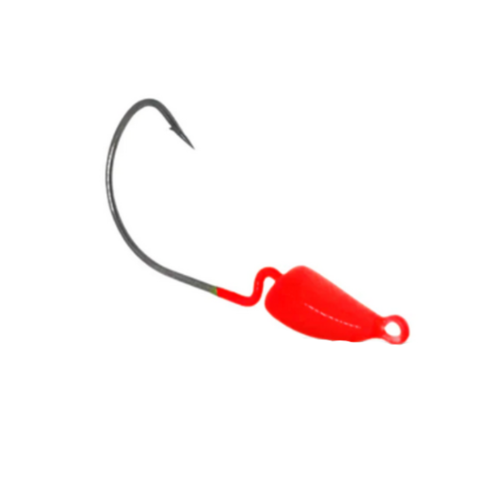 CHUMBADA ANZOL JIG HEAD 3/0  BANANINHA 7G VERMELHO