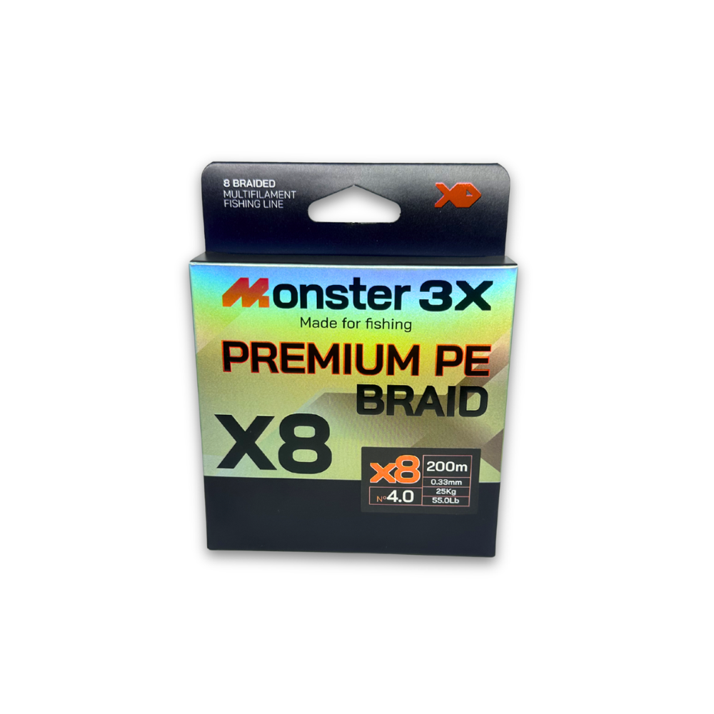 MONSTER 3X LINHA MULTI X8 PREMIUM 4  33mm 25kg 55lb 200M