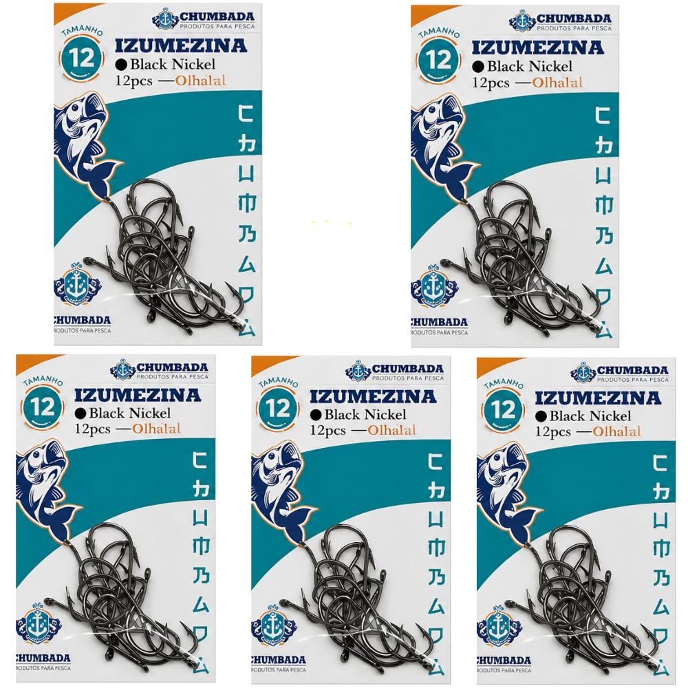 KIT CHUMBADA ANZOL 53117 N 9 OLHAL COR NÍQUEL PCT 15UN 5PCT