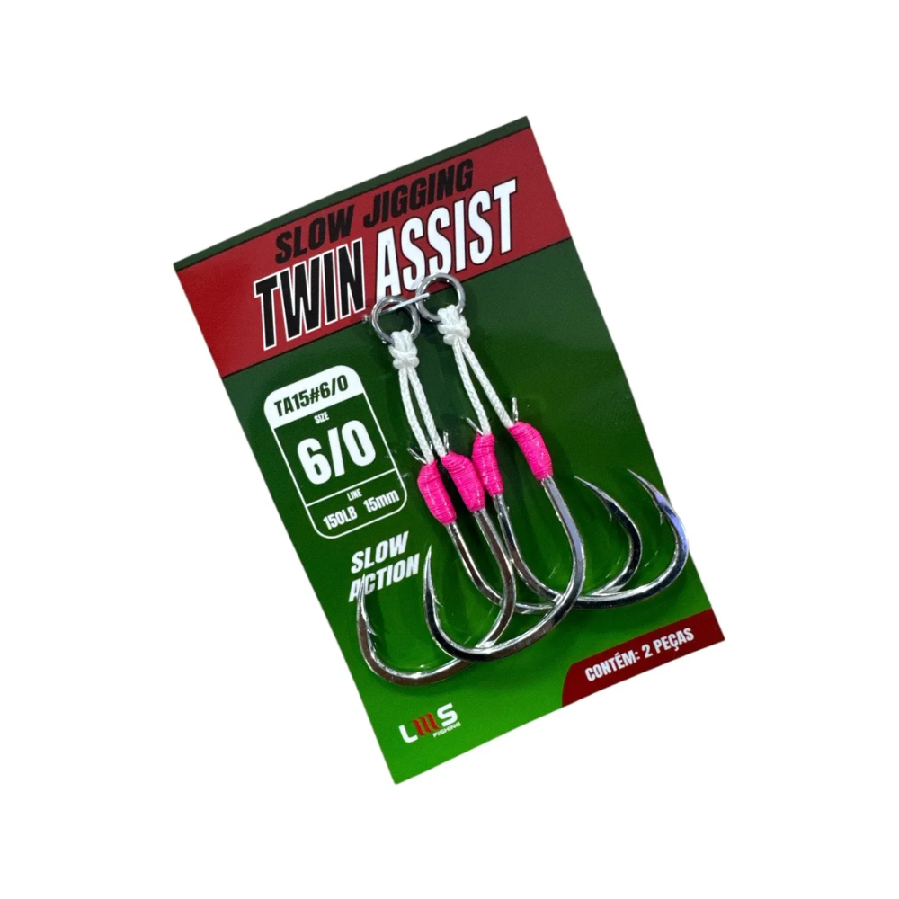 LMS Anzol Assistente Gemeo Jig Lento 6/0 c/2kits