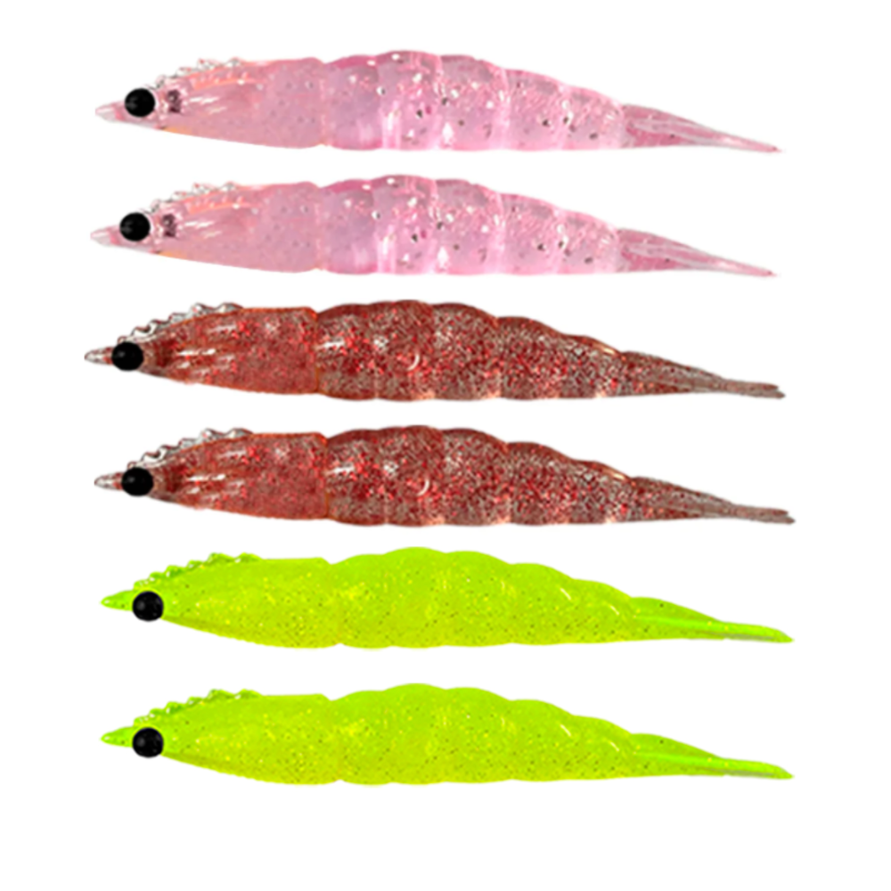 KIT 6 UN MATADEIRA ISCA ARTIFICIAL CAMARÃO ROBALEIRO 4,8CM