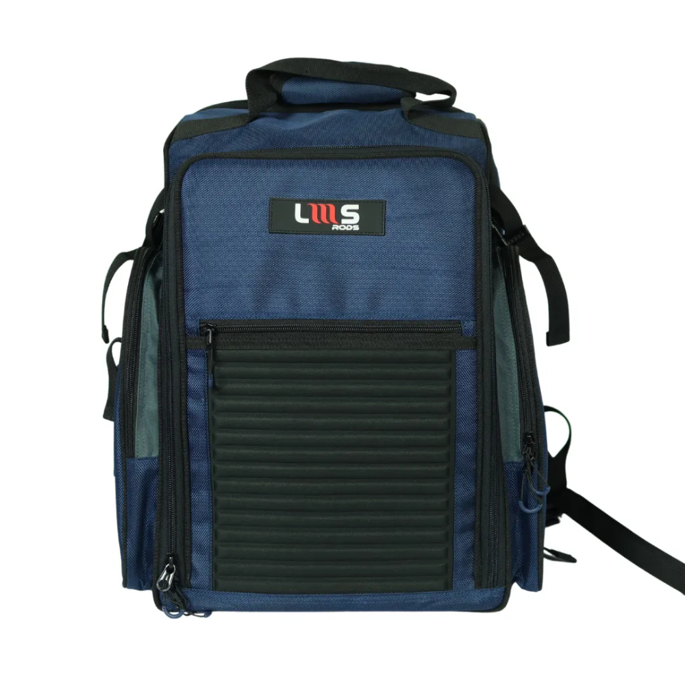 LMS MOCHILA DE PESCA COMMANDER NYLON AZUL C/3 ESTOJOS