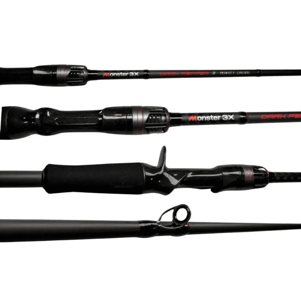 MONSTER 3X VARA DE PESCA DARK PEPPER 10g 6'3" 12LBS CAST 1PC