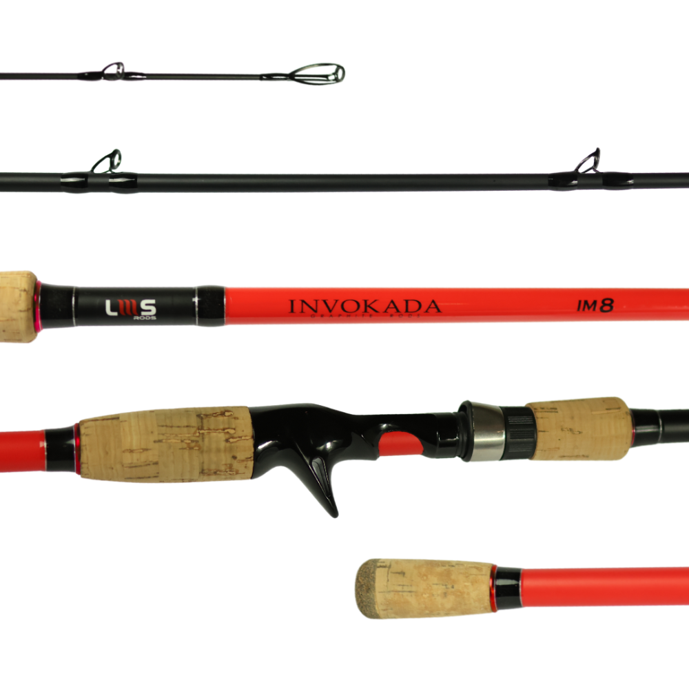 LMS VARA INVOKADA PRO IM8 5'8" CAST 5-15G 5-14LB 1PC IM8 REDINV58141RD