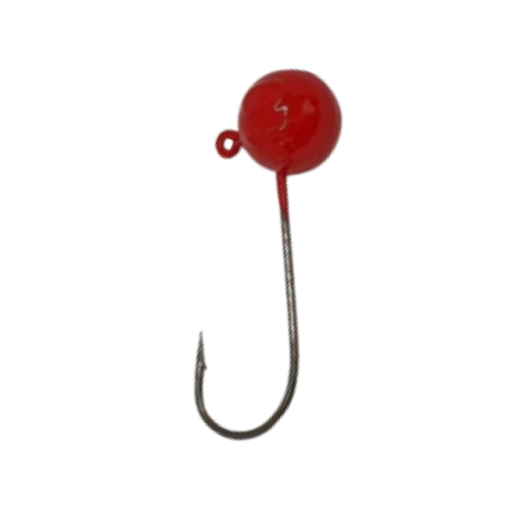 CHUMBADA ANZOL JIG HEAD 3/0 90° ESFERICA 5G VERMELHO