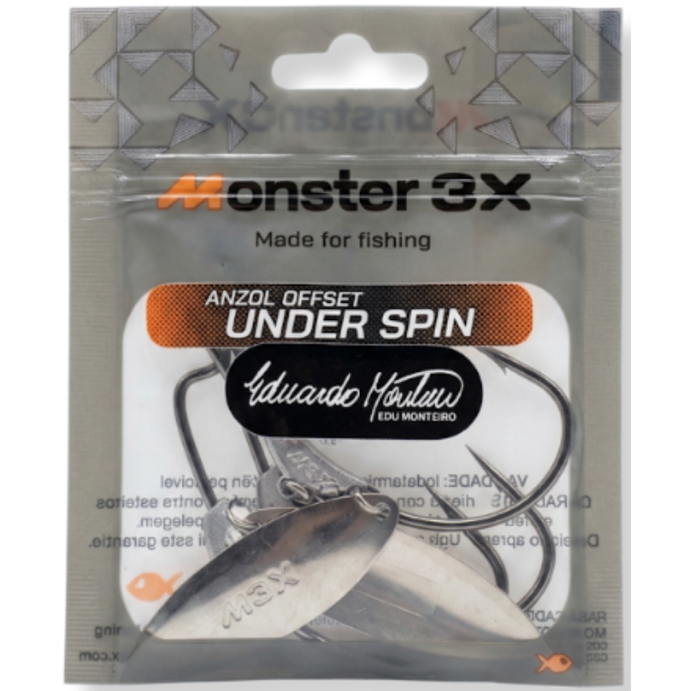 MONSTER 3X ANZOL OFFSET LASTREADO UNDER SPIN PRO 8/0 7G 3UN