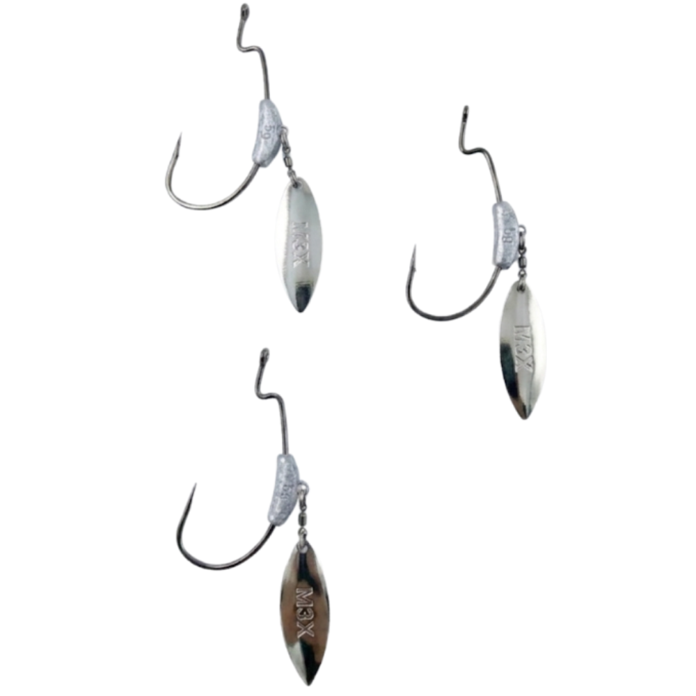 MONSTER 3X ANZOL OFFSET LASTREADO UNDER SPIN PRO 3/0 7G 3UN