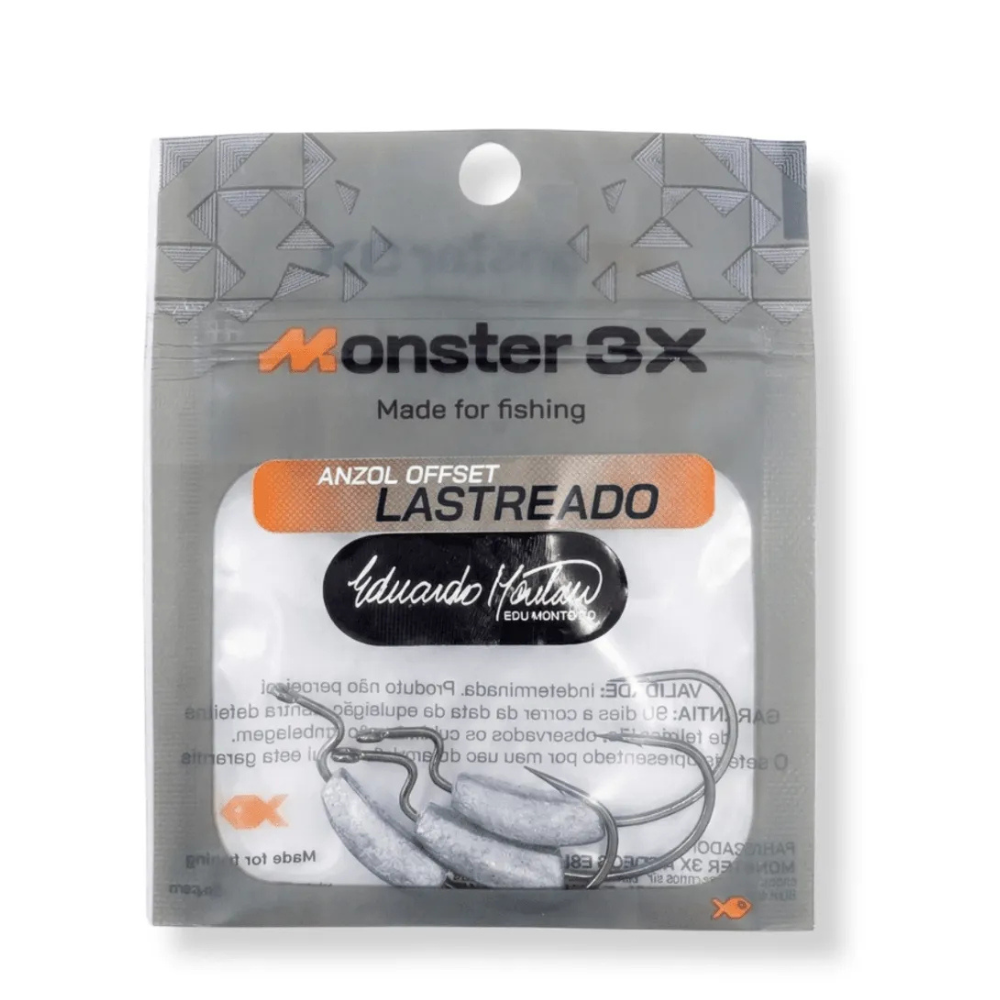 MONSTER3X ANZOL OFFSET LASTREADO  PRO 5/0 6,5GR - 3UN
