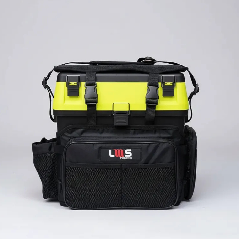 LMS BOLSA DE PLASTICO COM ALCA MOCHILA BOX RIGIDOR PRETA/LIMAO