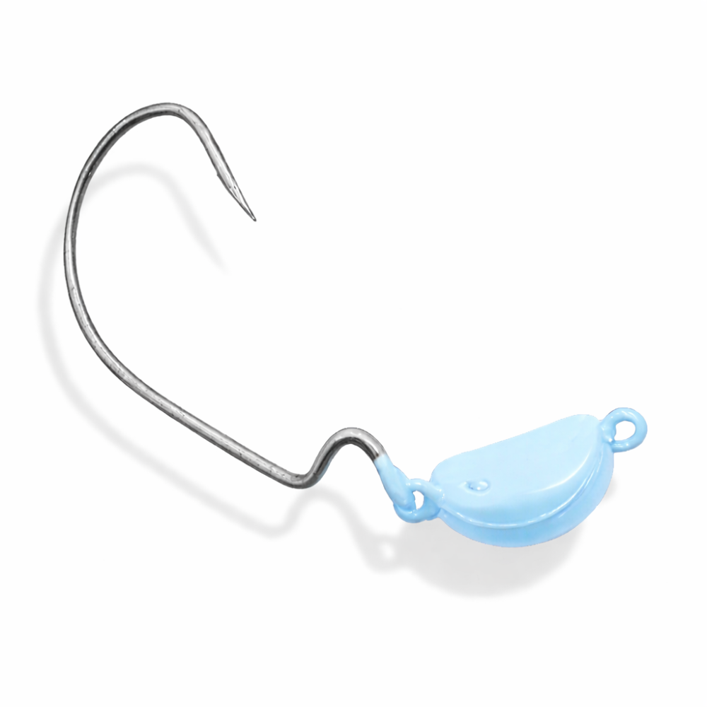 CHUMBADA ANZOL JIG HEAD OFFSET ART FOOTBALL 3/0 20G AZUL BEBE