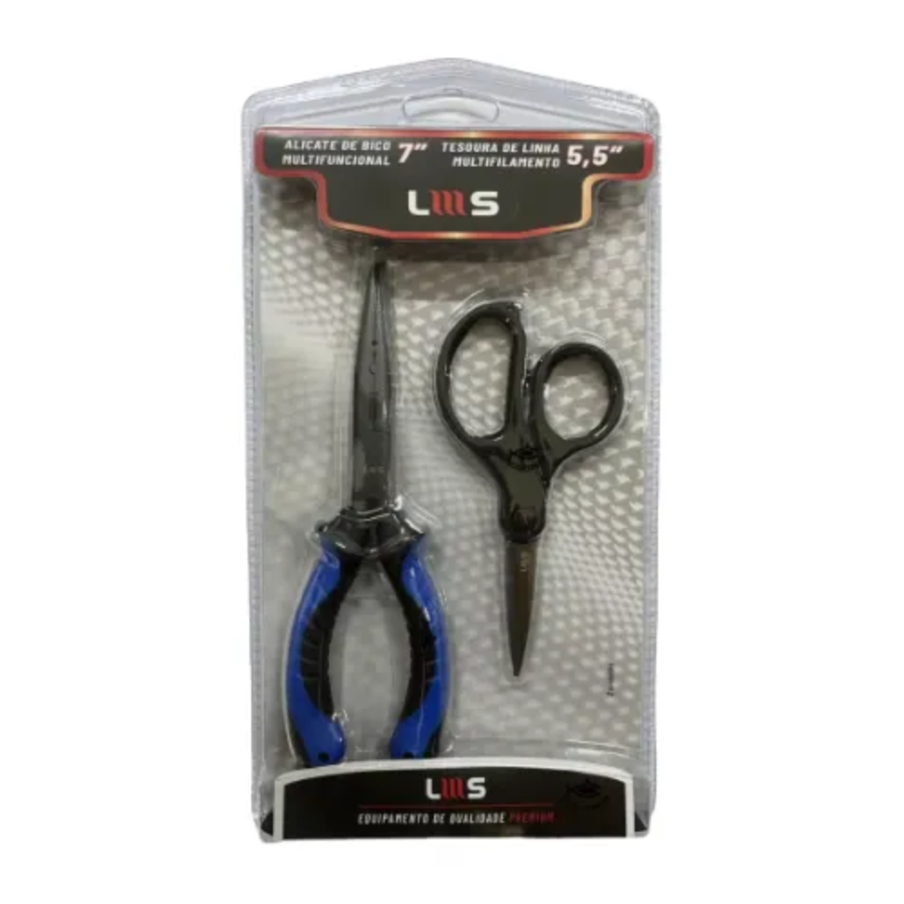 LUMIS ALICATE DE BICO 7" E TESOURA DE LINHA MULTIFILAME 5,5"