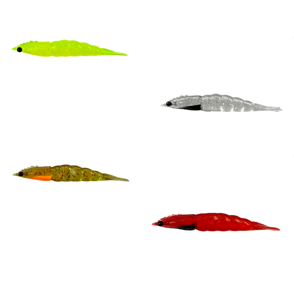 KIT 4UN MATADEIRA ISCA ARTIFICIAL CAMARÃO ROBALEIRO 4,8CM