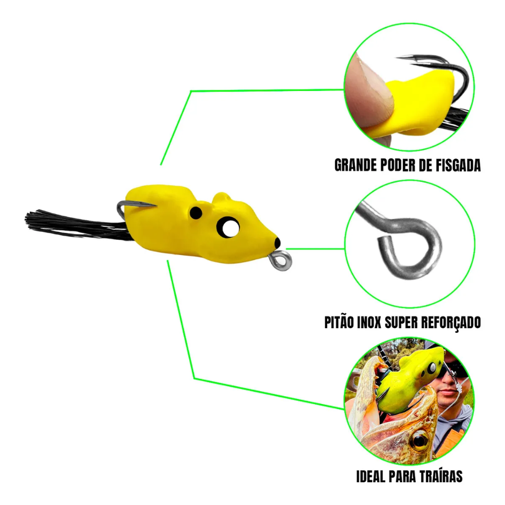 MATADEIRA ISCA ARTIFICIAL FROG RATINHU TRAIRA COR 06