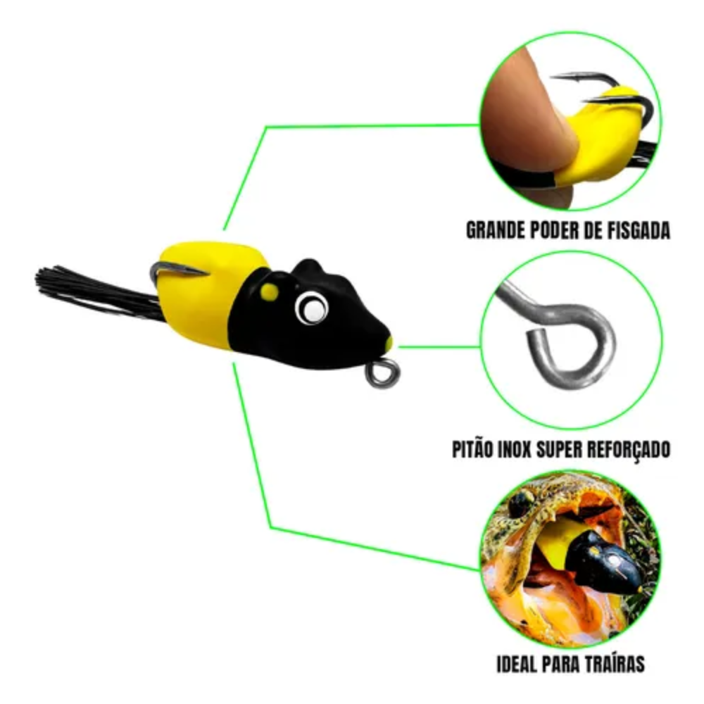 MATADEIRA ISCA ARTIFICIAL FROG RATINHU TRAIRA COR 5