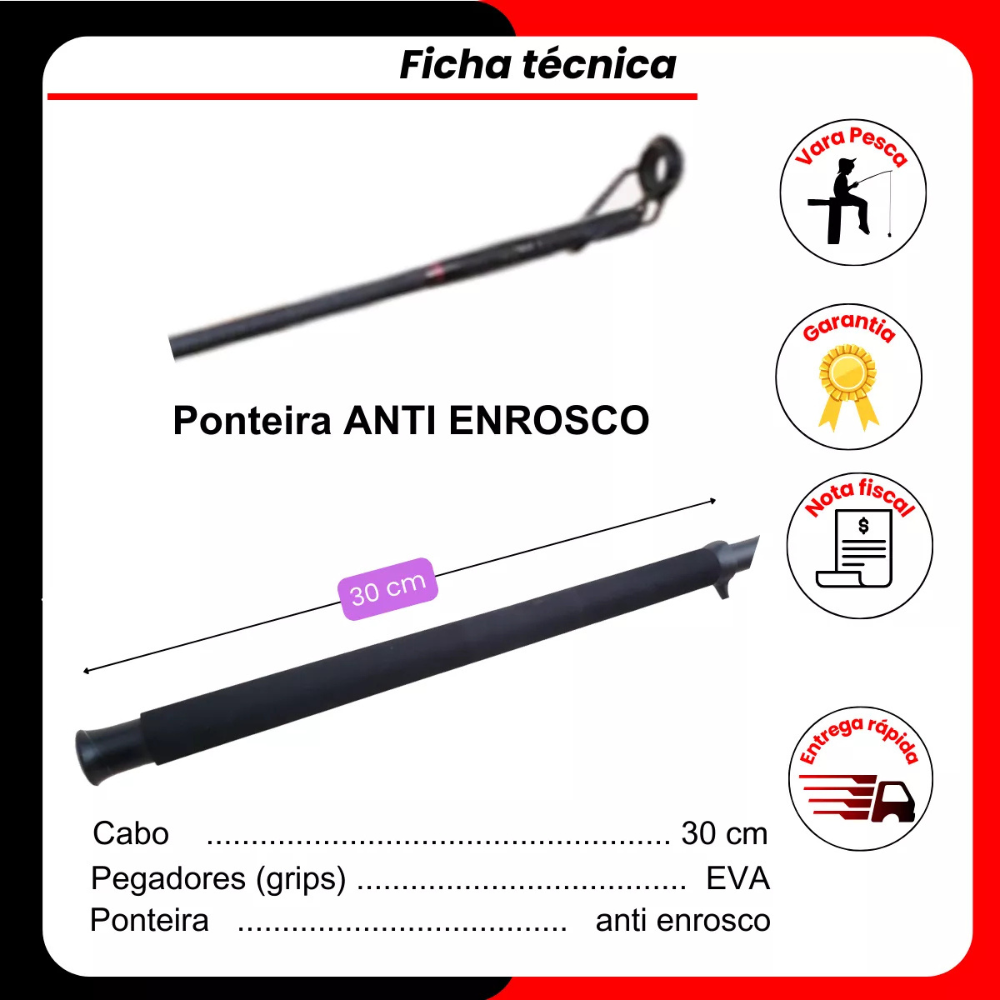 Vara Para Carretilha Falcon 2 Partes 2,10m 20-50lbs Lms Rods