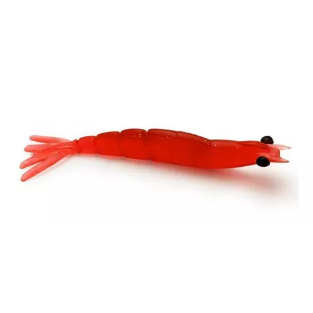 Isca Monster 3x Camarão Ultrasoft 7,5cm 3UN Cor Red