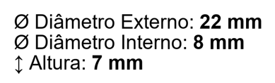 ROLAMENTO 608 2RS GBR/GTOP