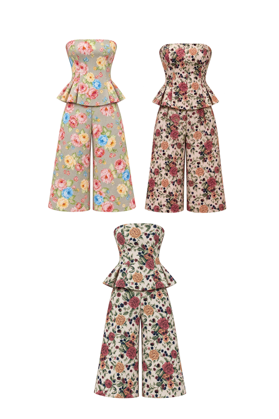 Conjunto Sarja Floral Blusa Colo Livre e Bermuda