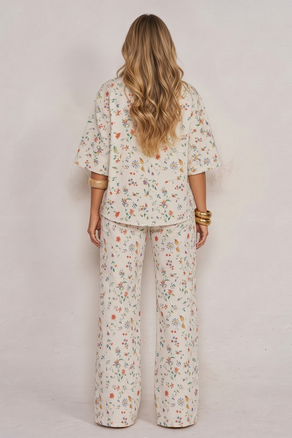 Conjunto Jeans Collor Floral