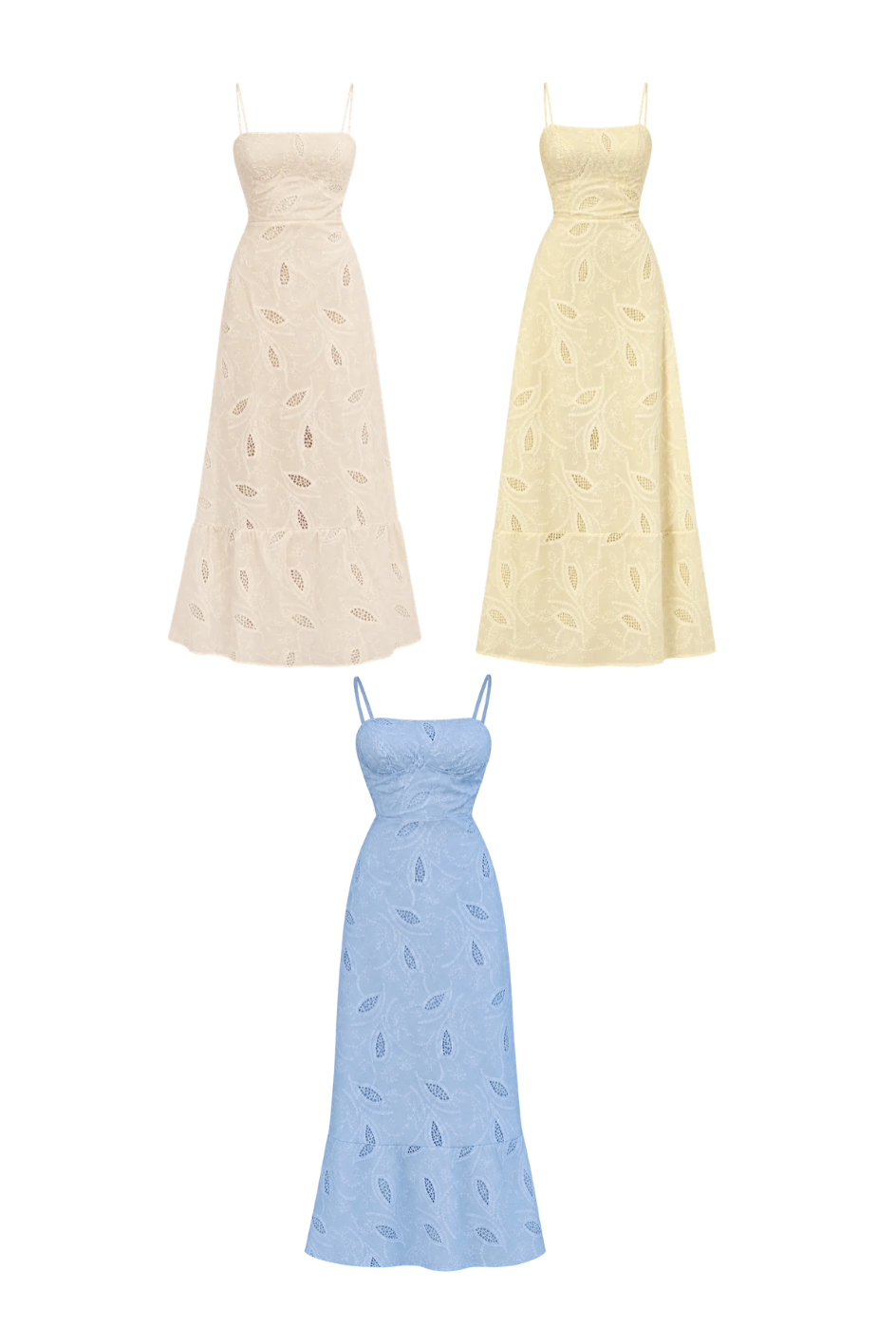 Vestido Longo Laise Alça Fina