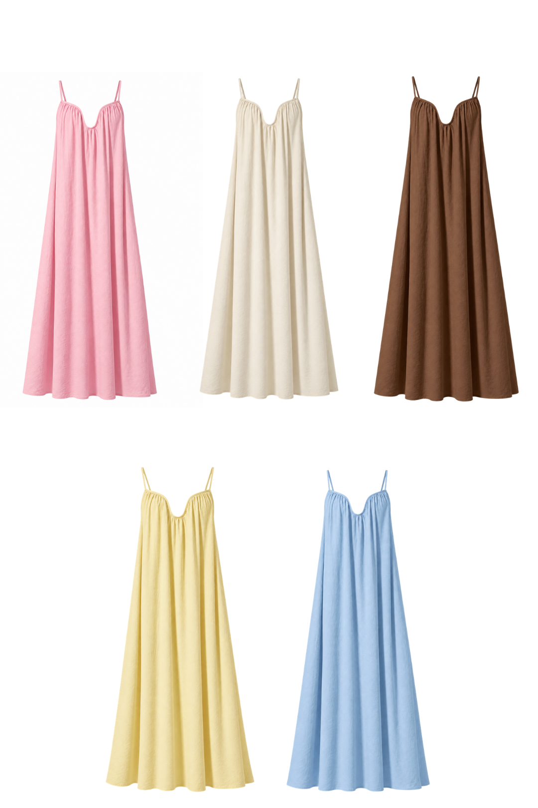 Vestido Viscose Alça Fina com Aro no Decote