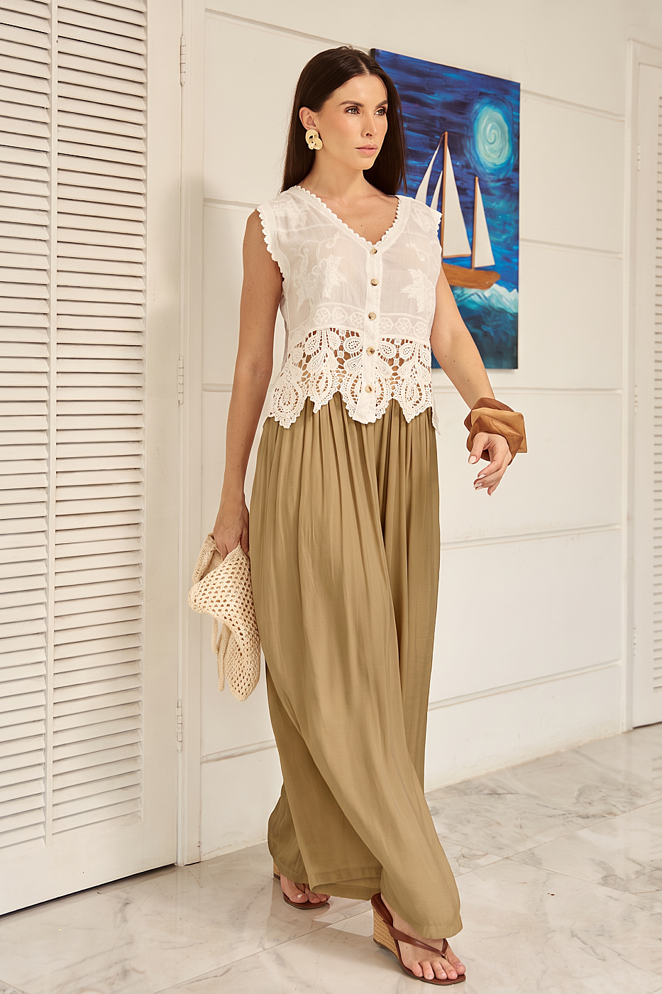 Calça Pantalona Viscose