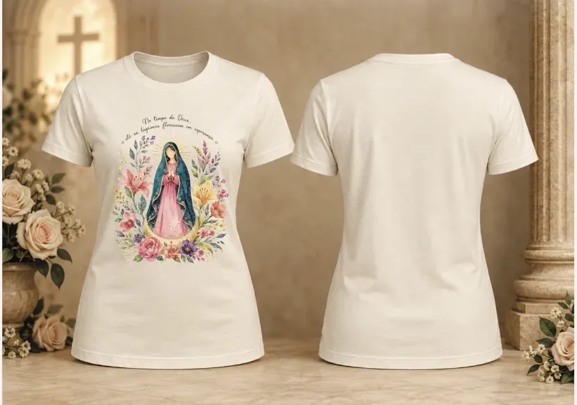 Camiseta Hortus Mariae - Jardim de Maria