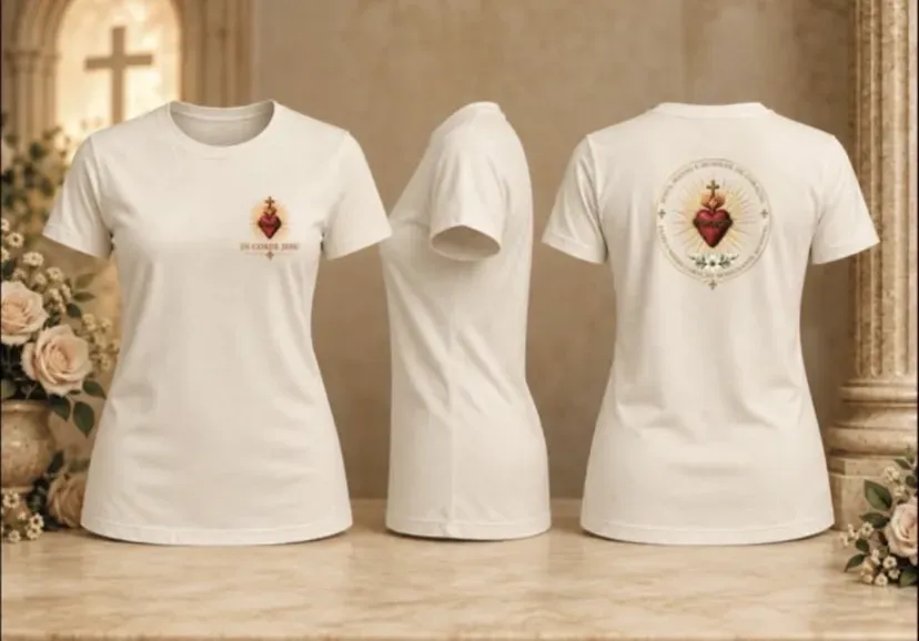 Camiseta Cor Iesu - Sagrado Coração de Jesus