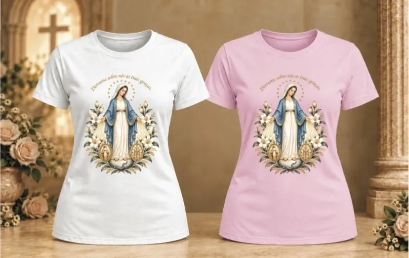 Camiseta Mater Gratiarum - Mãe das Graças
