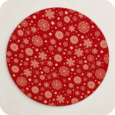 Sousplat Natalino Vermelho em Madeira