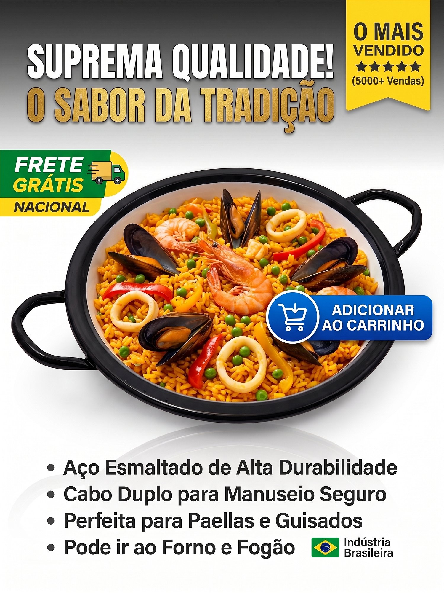 Tacho Esmaltado 4 litros e Escumadeira Para Frituras