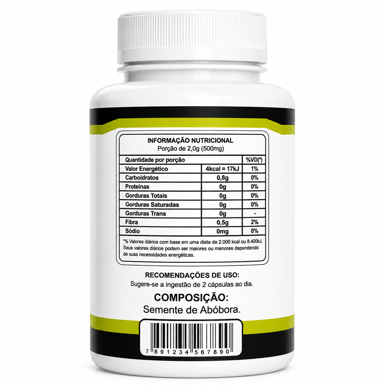 Óleo de Semente de Abóbora 120 Capsulas 500mg