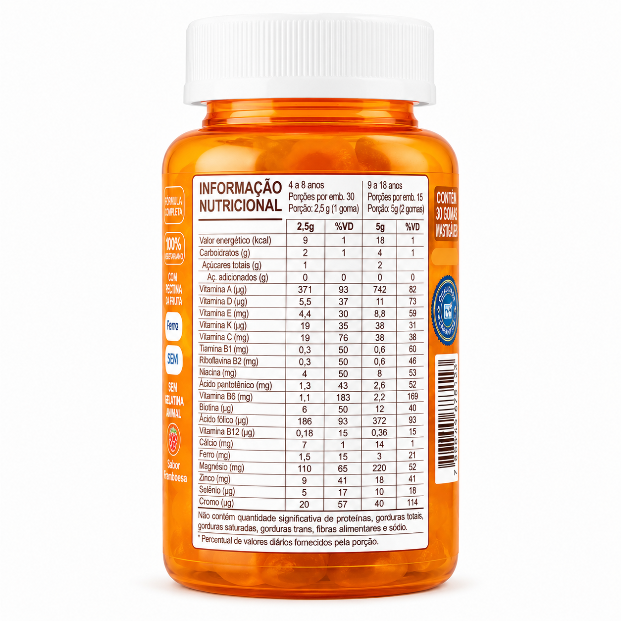MultiVit AZ . Suplemento Multivitamínico de A a Z . Gummy KIDS . NutryDuniTê . 30 Gomas