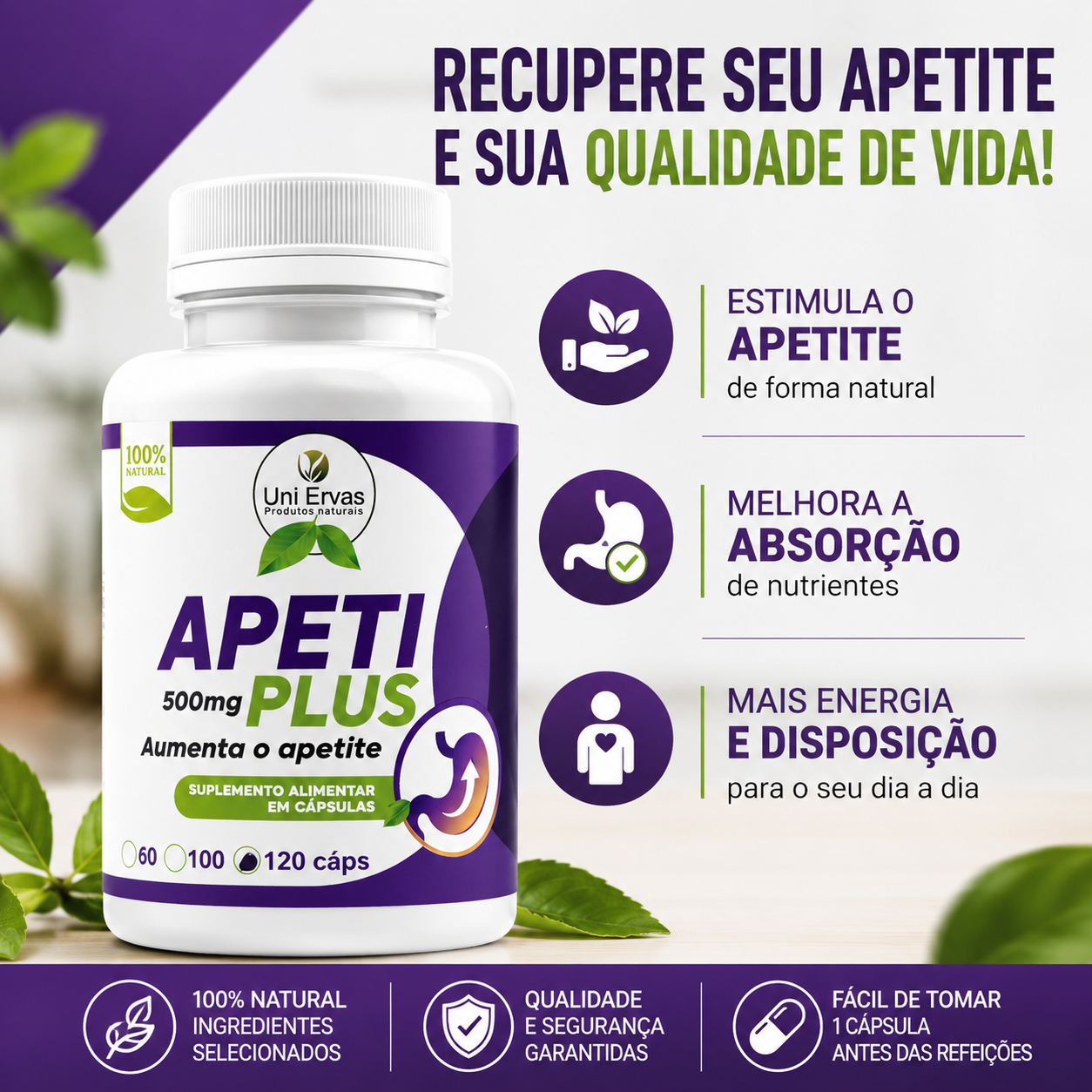 Apeti Plus 500mg 120 Cápsulas