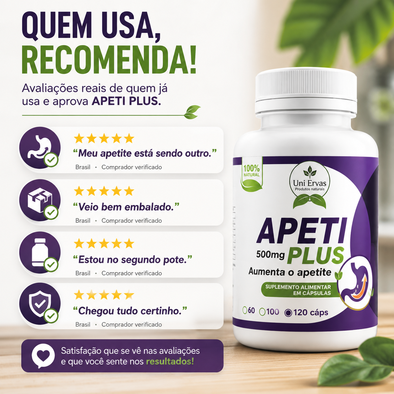Apeti Plus 500mg 120 Cápsulas
